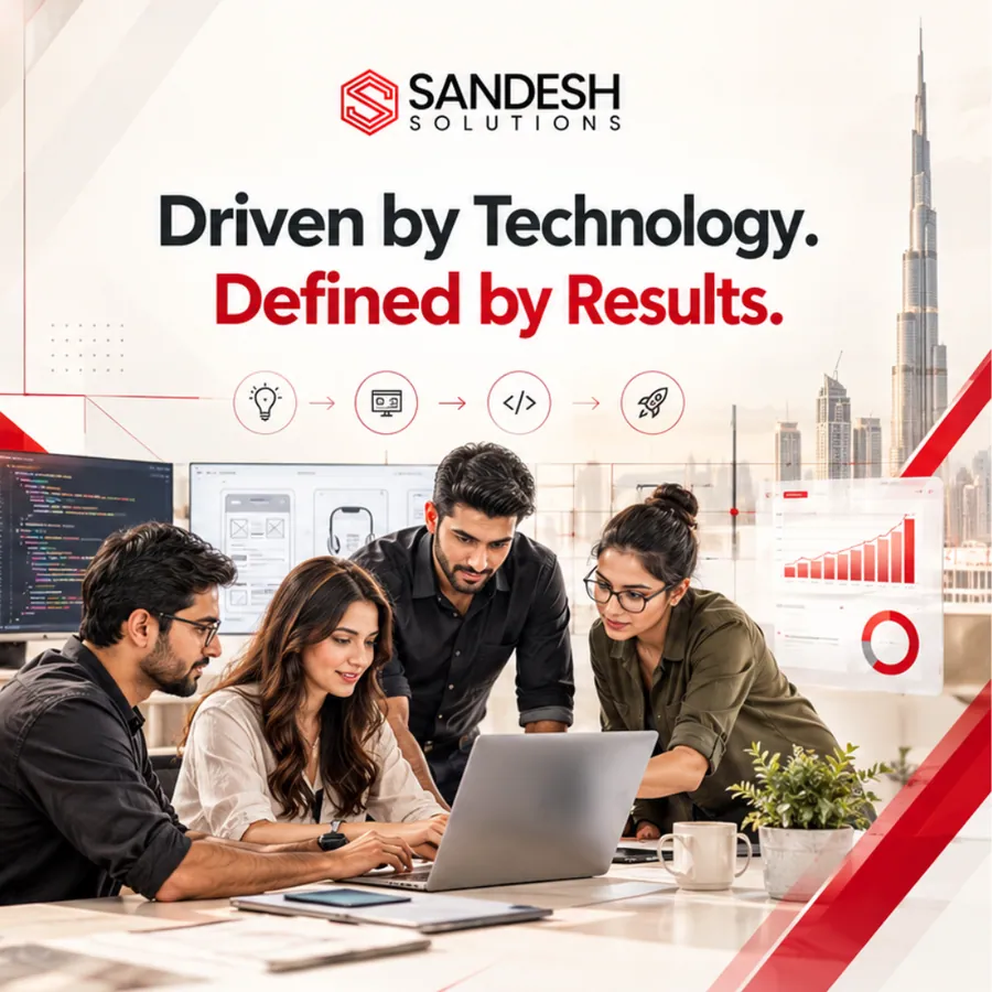 The Sandesh Solutions team at work in Dubai