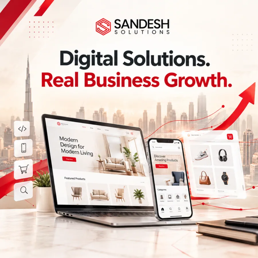 Web and mobile app development illustration