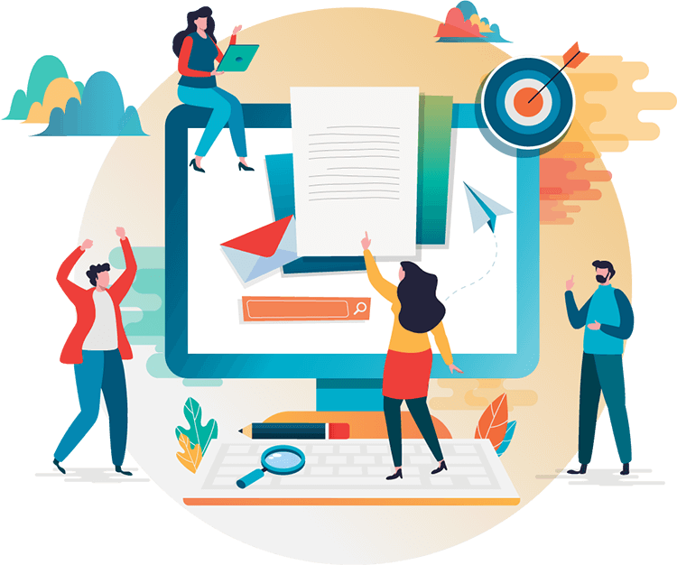 Web and mobile app development illustration