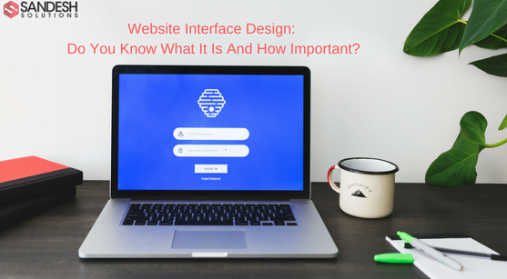 Website interface design